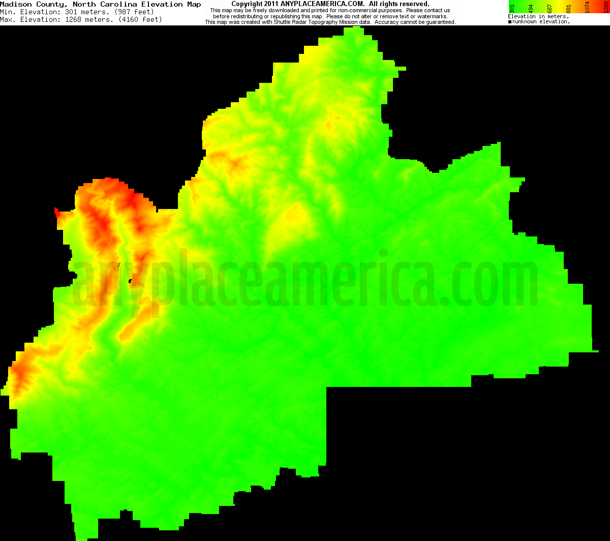 Free Madison County, North Carolina Topo Maps &amp; Elevations