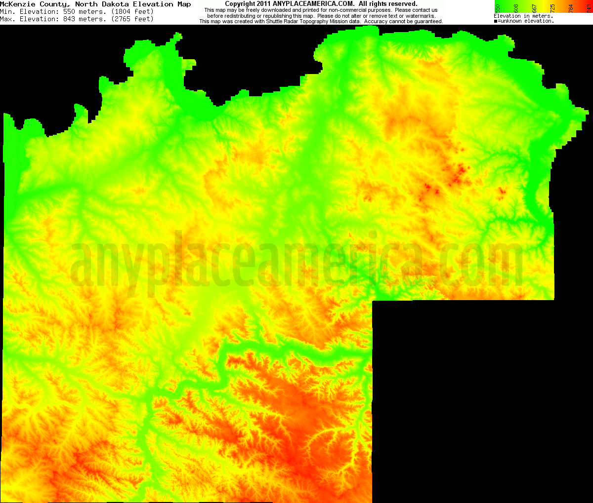 Free McKenzie County, North Dakota Topo Maps & Elevations