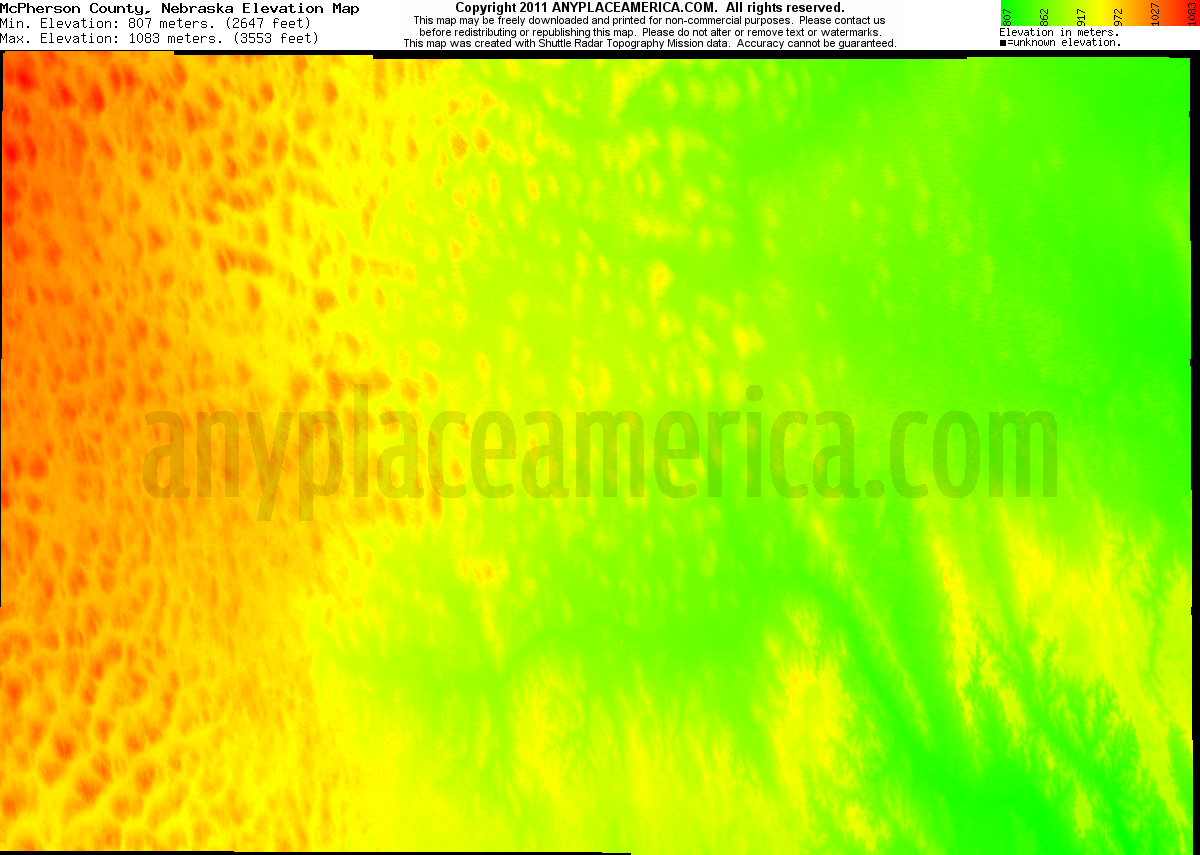 Free McPherson County, Nebraska Topo Maps & Elevations