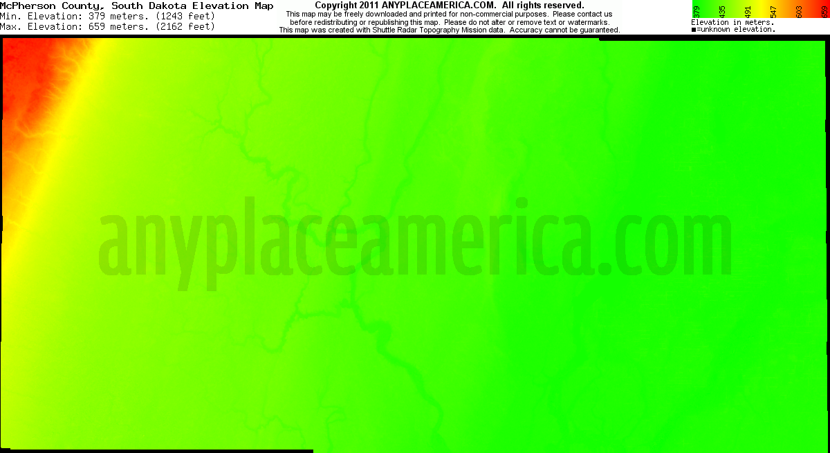 Free McPherson County, South Dakota Topo Maps & Elevations