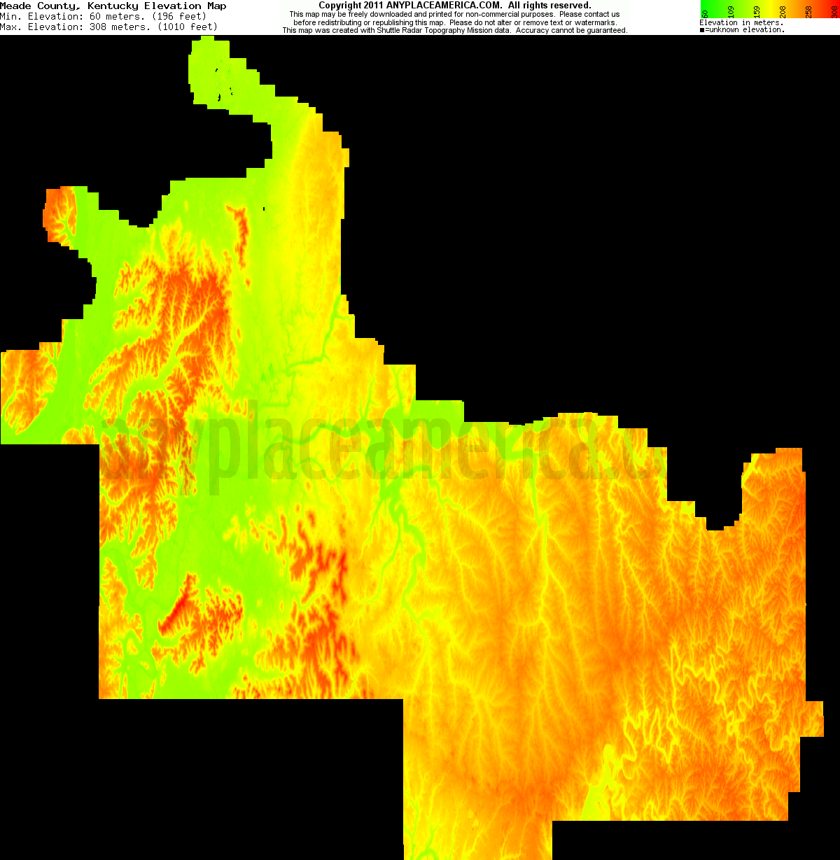 Free Meade County, Kentucky Topo Maps & Elevations