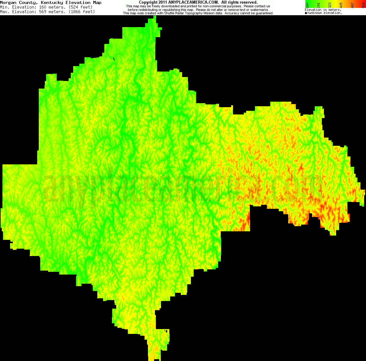 Free County, Kentucky Topo Maps & Elevations