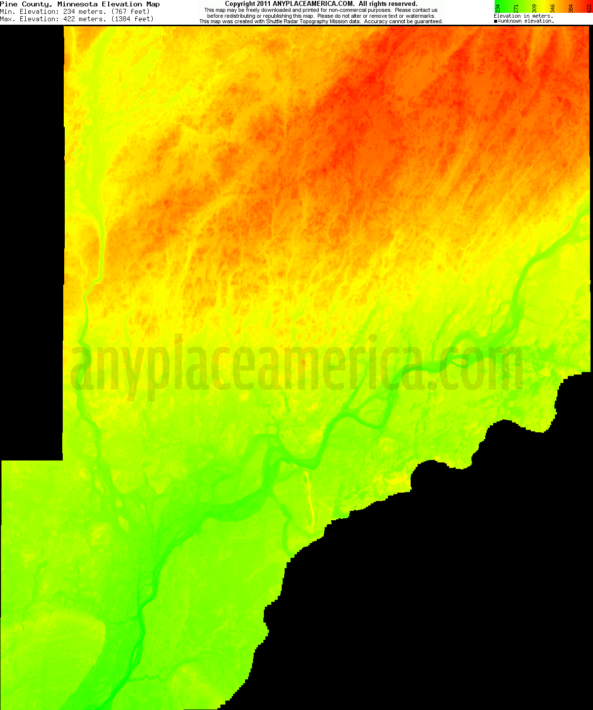 Free Pine County, Minnesota Topo Maps & Elevations