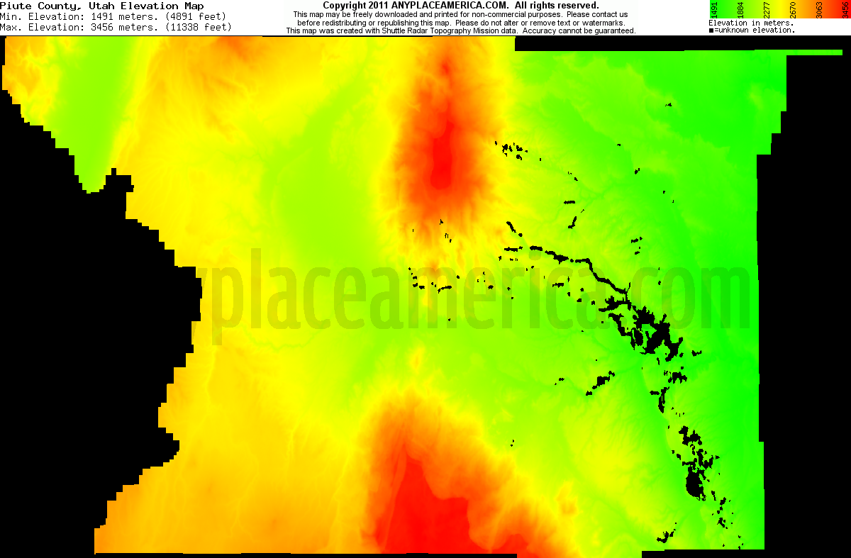 Free Piute County, Utah Topo Maps & Elevations