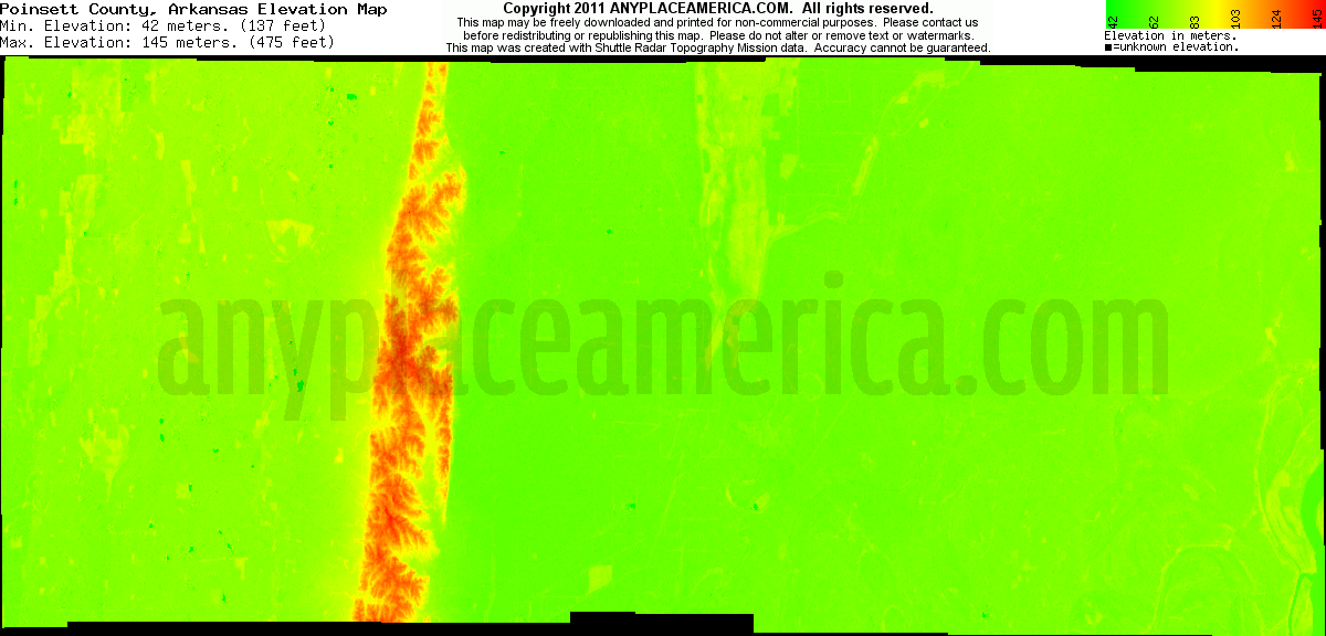 Free Poinsett County, Arkansas Topo Maps & Elevations