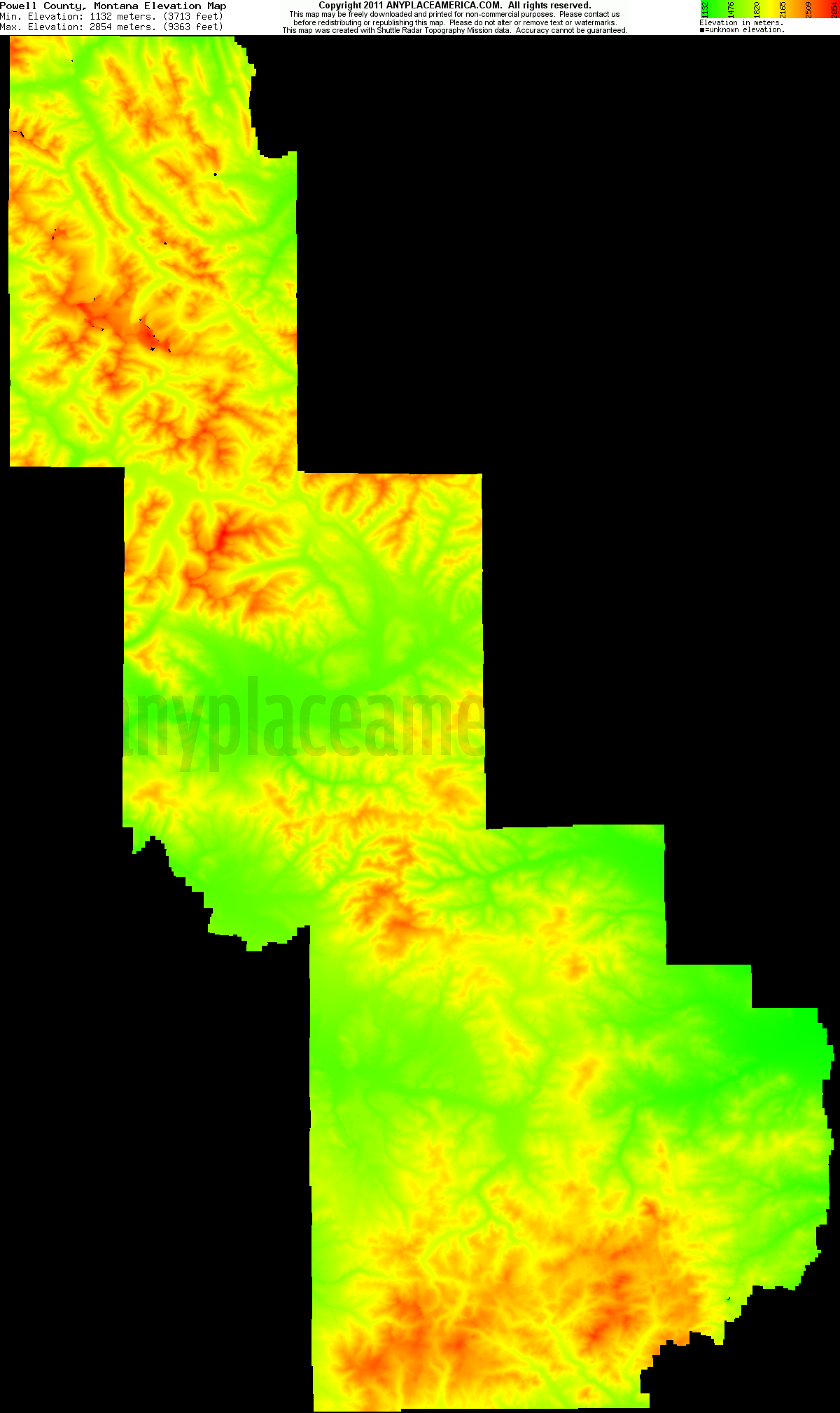 Free Powell County, Montana Topo Maps & Elevations