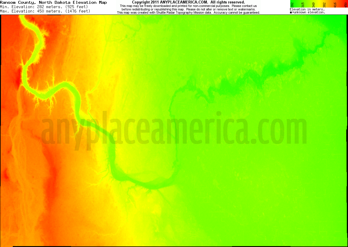 Free Ransom County, North Dakota Topo Maps & Elevations