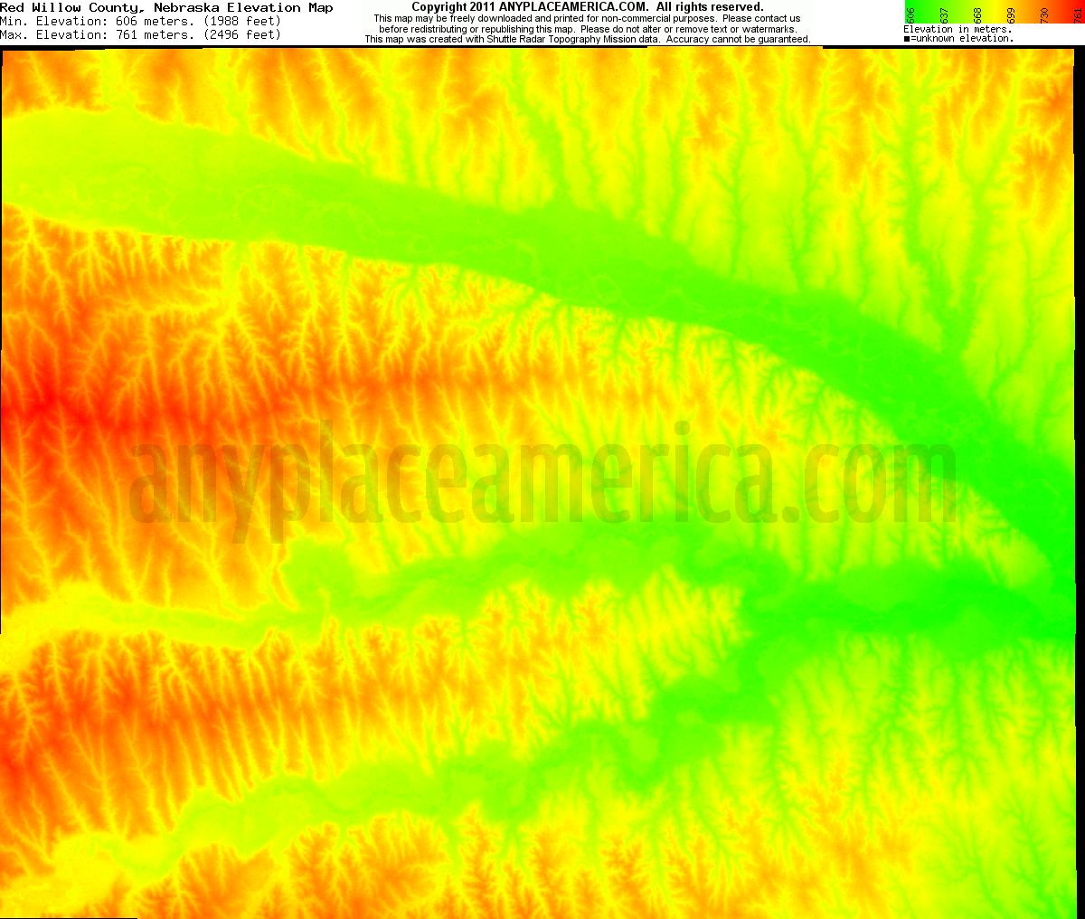Free Red Willow County, Nebraska Topo Maps & Elevations