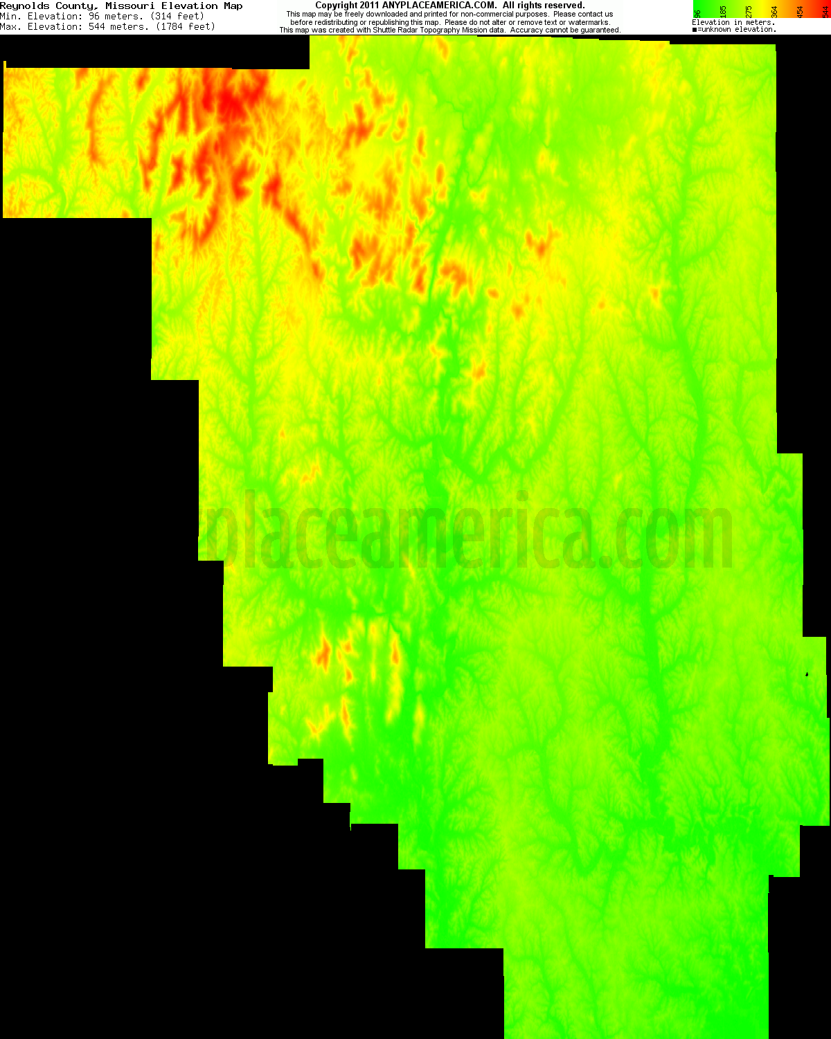 Free Reynolds County, Missouri Topo Maps & Elevations