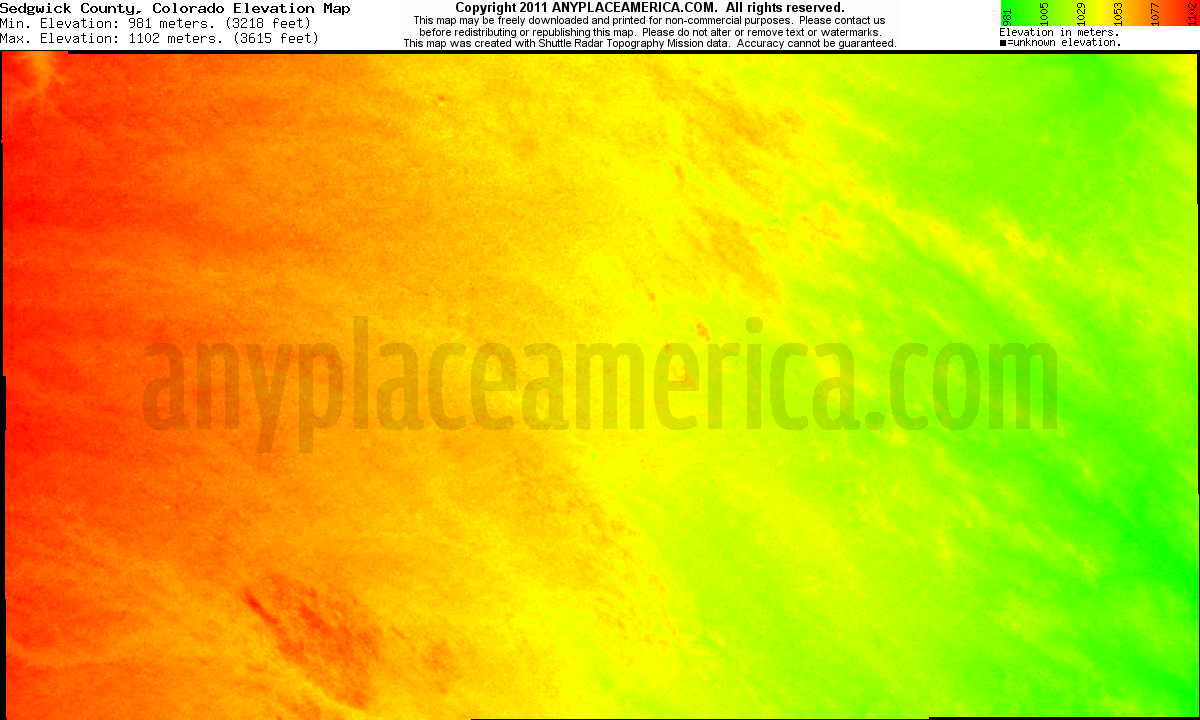 Free Sedgwick County, Colorado Topo Maps & Elevations