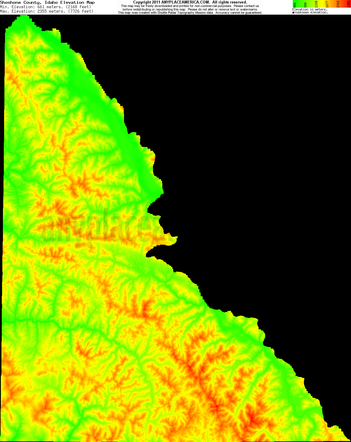 Free Shoshone County, Idaho Topo Maps & Elevations