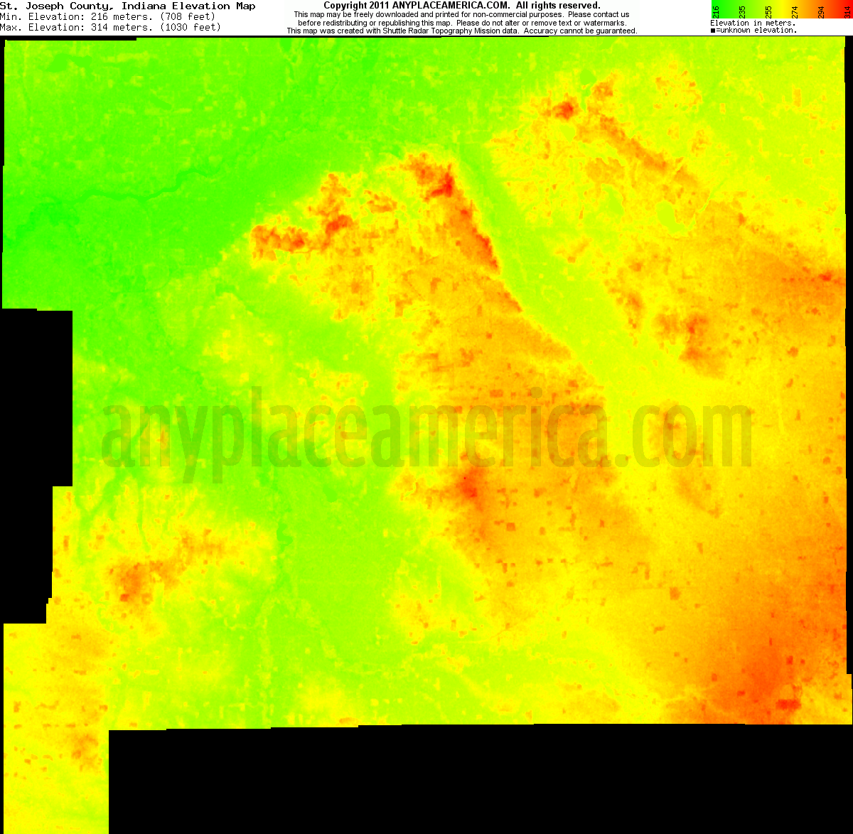 St Joseph County Indiana Map Map