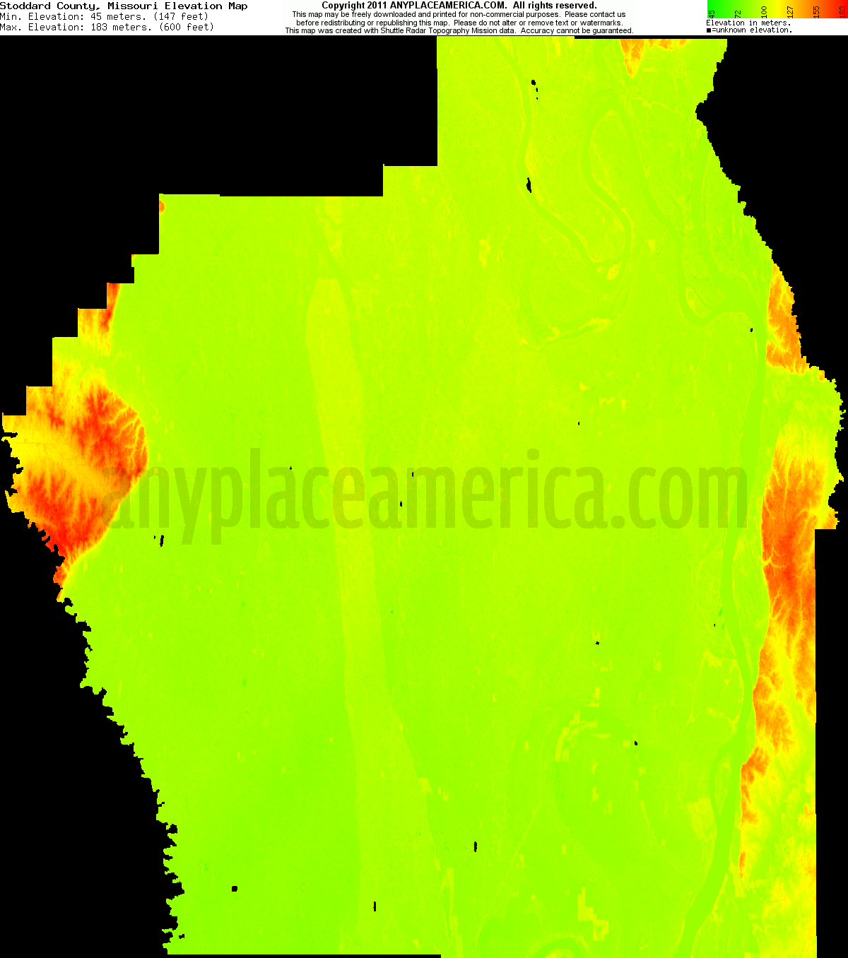 Free Stoddard County, Missouri Topo Maps & Elevations