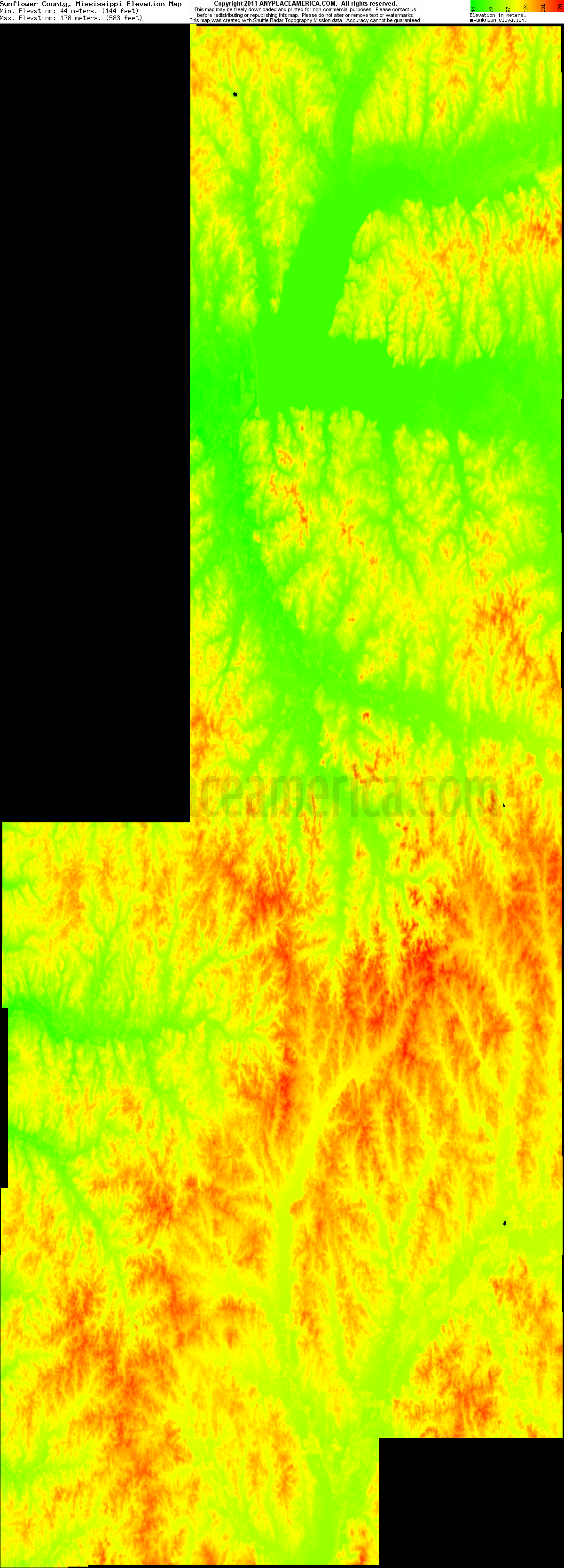 Free Sunflower County, Mississippi Topo Maps & Elevations