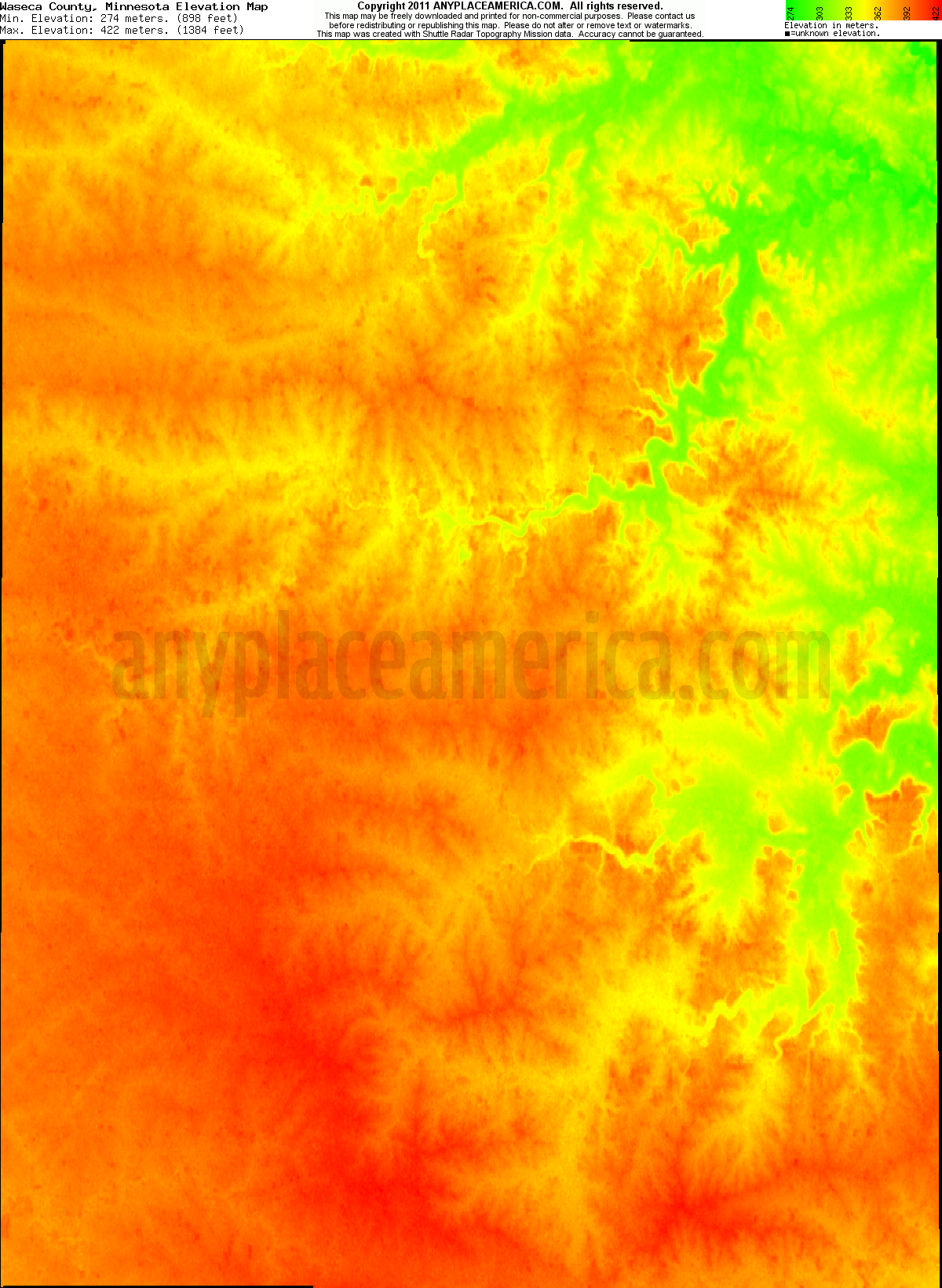 Free Waseca County, Minnesota Topo Maps & Elevations