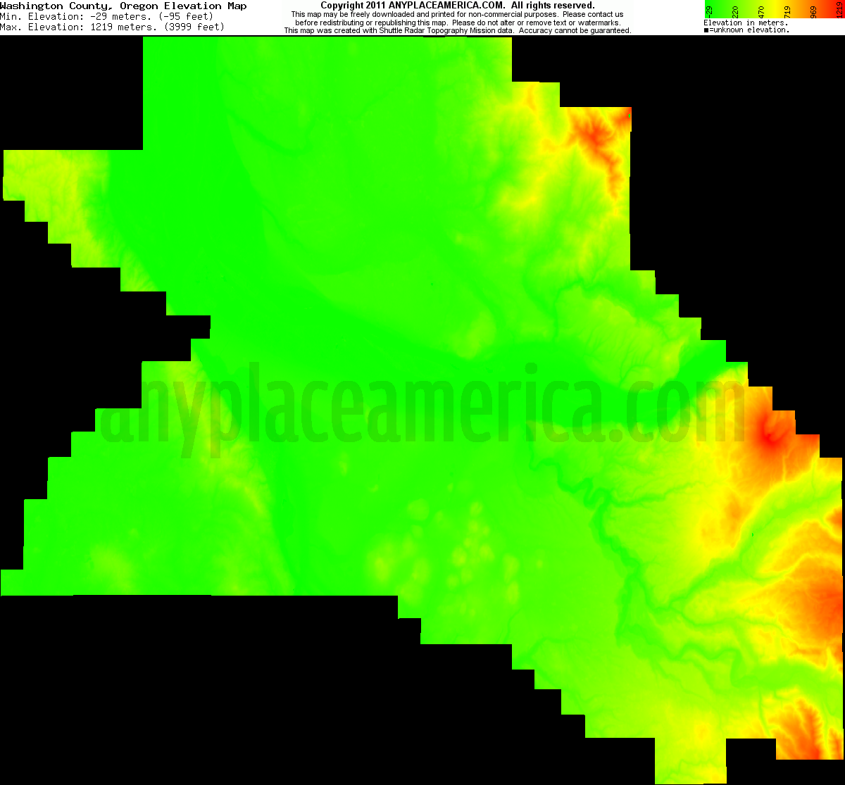 Free Washington County, Oregon Topo Maps & Elevations