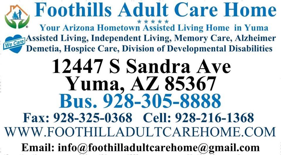 Foothills Adult Care Home Assisted Living in Yuma, AZ
