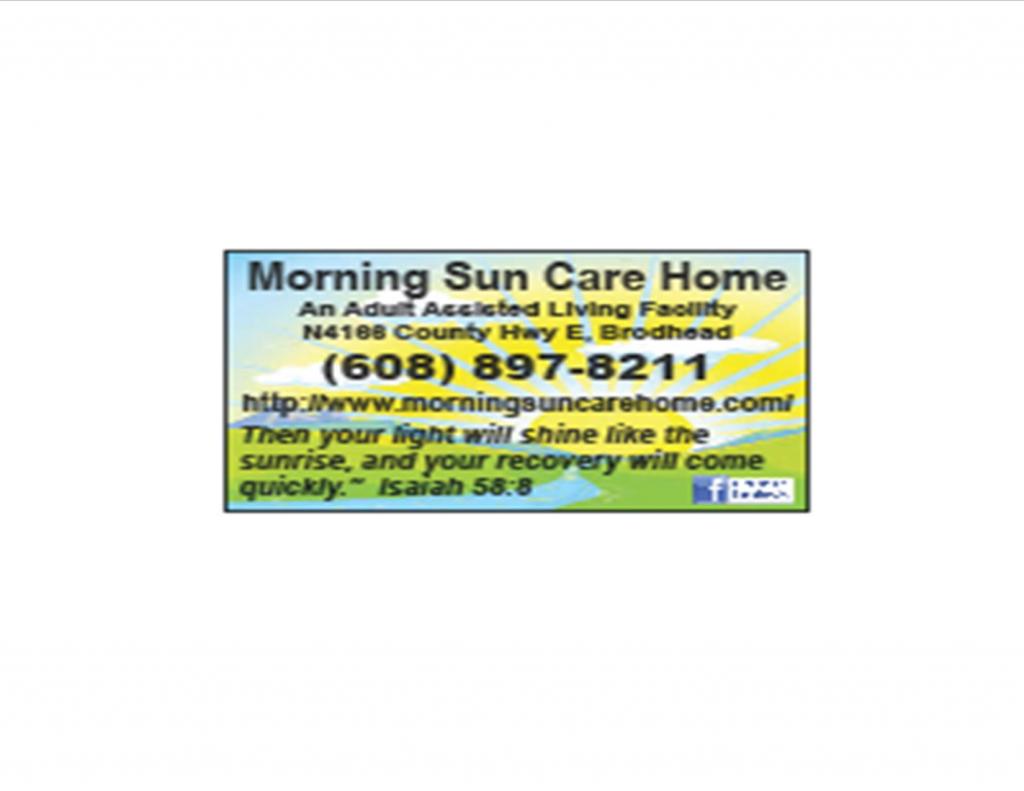 Morning Sun Care Home Assisted Living in Brodhead, WI