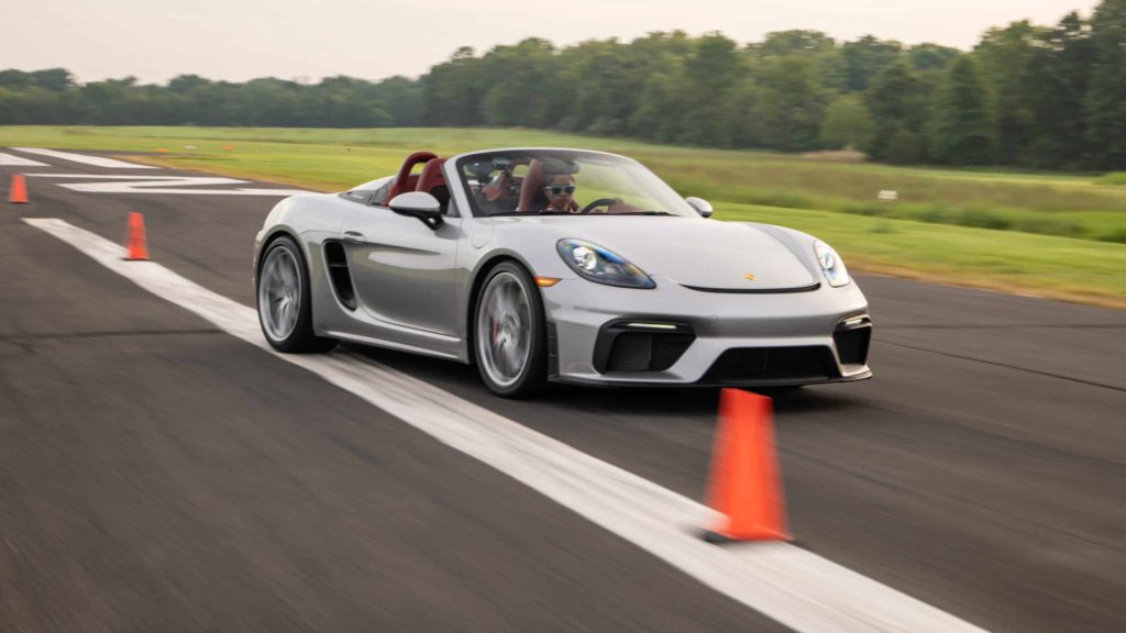 Fastest Vehicle Slalom 16 Yr Old Drives Porsche 718 Spyder To Guinness 