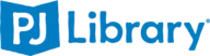 PJ Library logo with "PJ" in white letters inside a blue book shape, followed by the word "Library" in blue text.