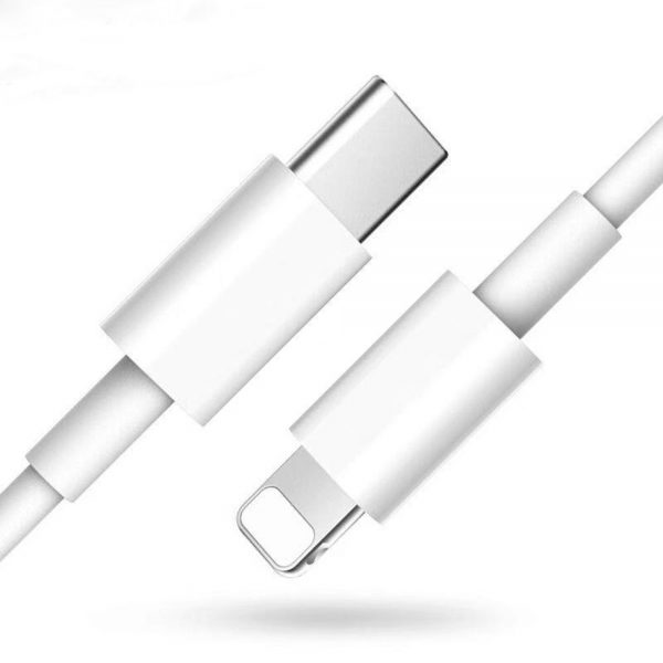 iPhone 20W PD Fast Charging USB-C to Lightning USB Cable 3FT (White) - Image 2