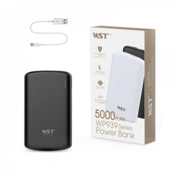 Universal 5000 mAh Portable Power Bank Charger WP939 (Black) - Image 4