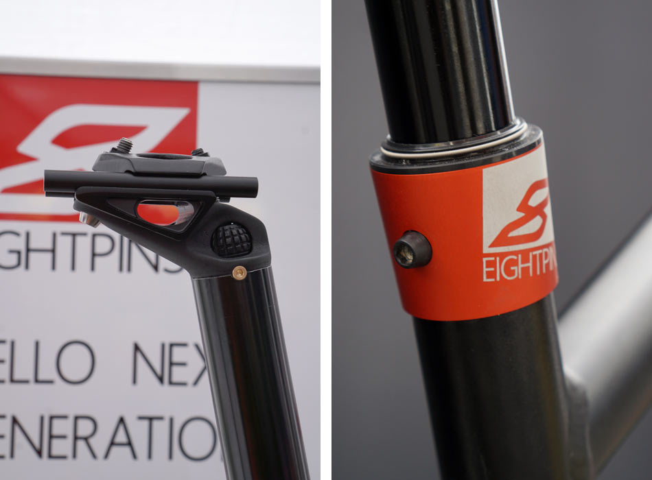 EB16 Eightpins integrated dropper seatpost slides directly into the