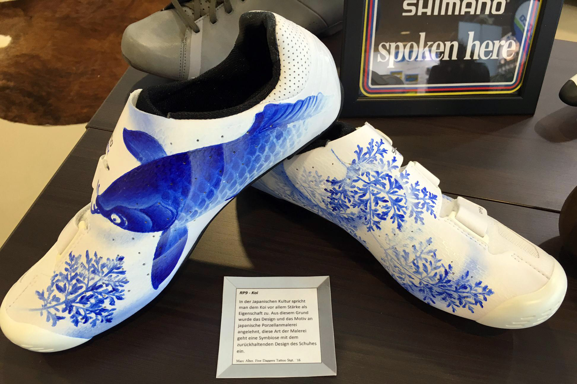 custom painted cycling shoes