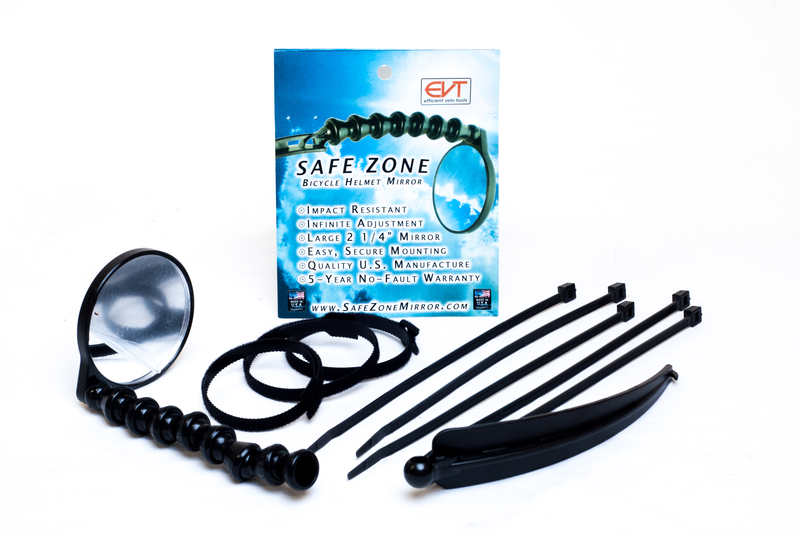 Watch your back with the giant Safe Zone mirror by Efficient Velo Tools
