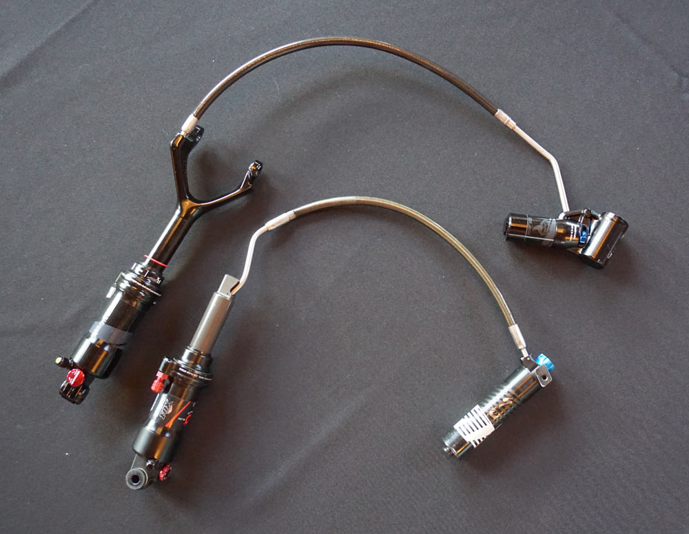 Closeup New Specialized BRAIN shock's platform suspension tech