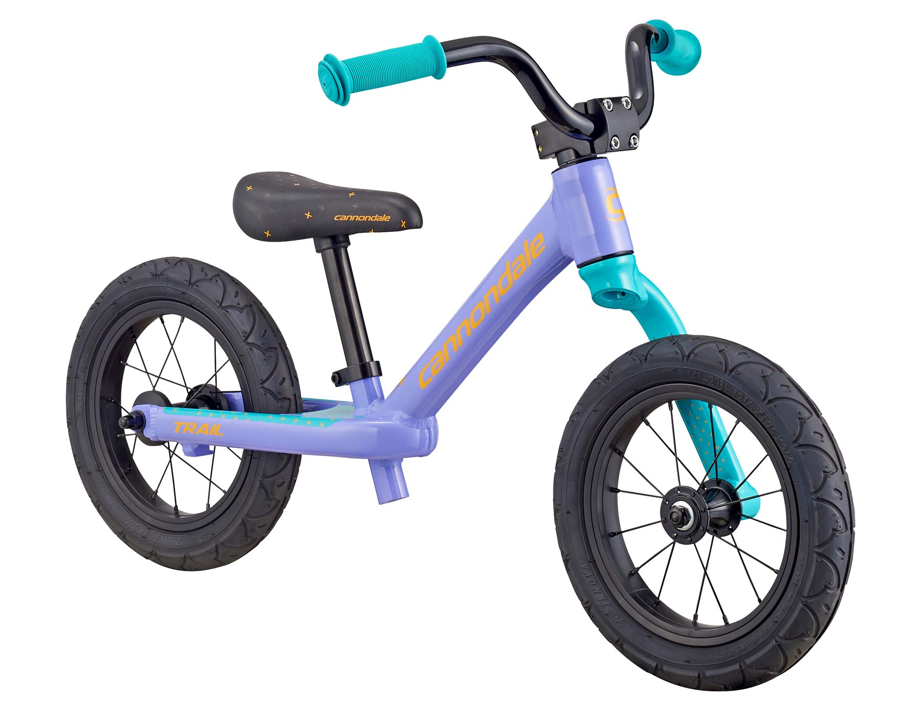 Toddlers ride Kid Correct on a Lefty with Cannondale Trail Balance bike