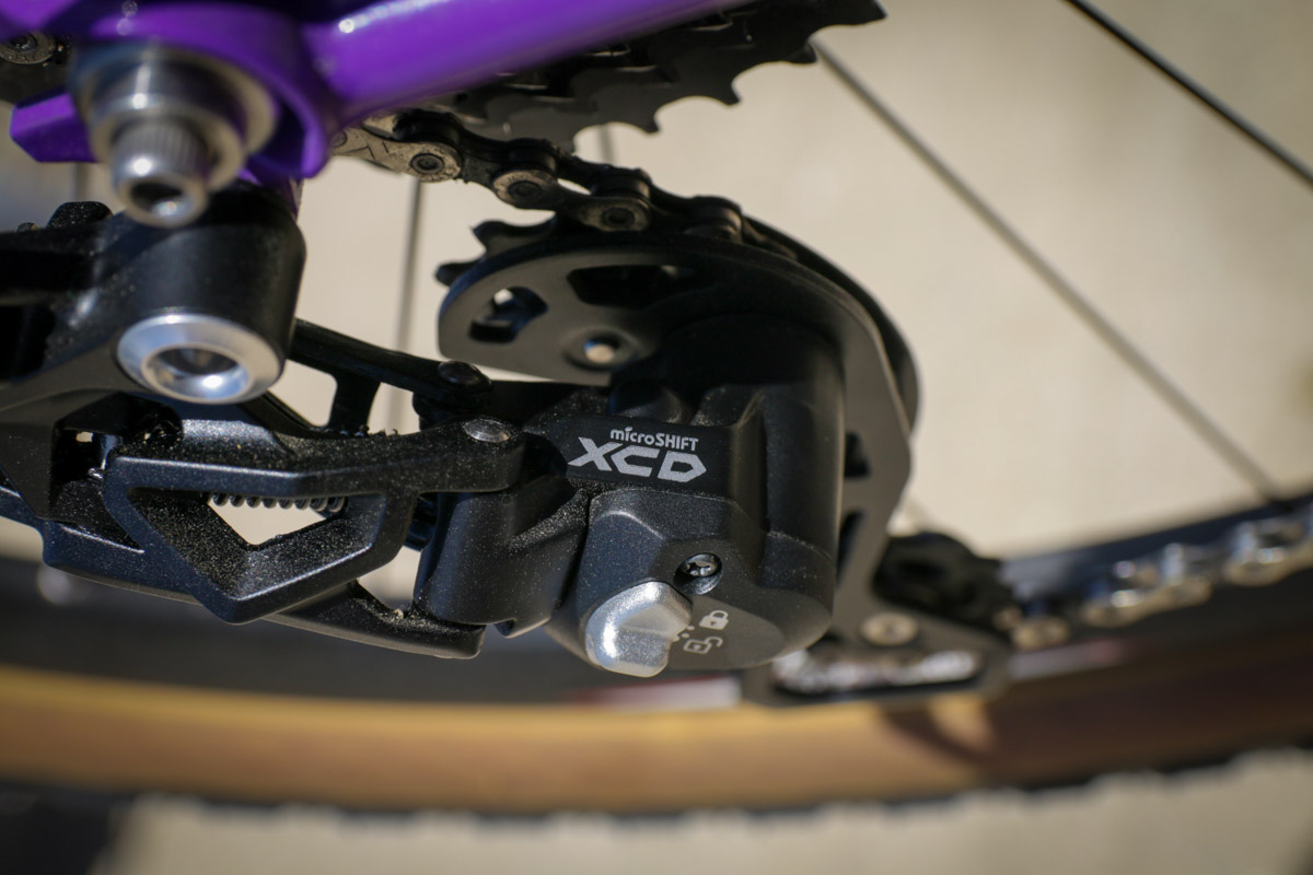 SOC18 Microshift XCD derailleur plays nice w/ Shimano, Drop bar