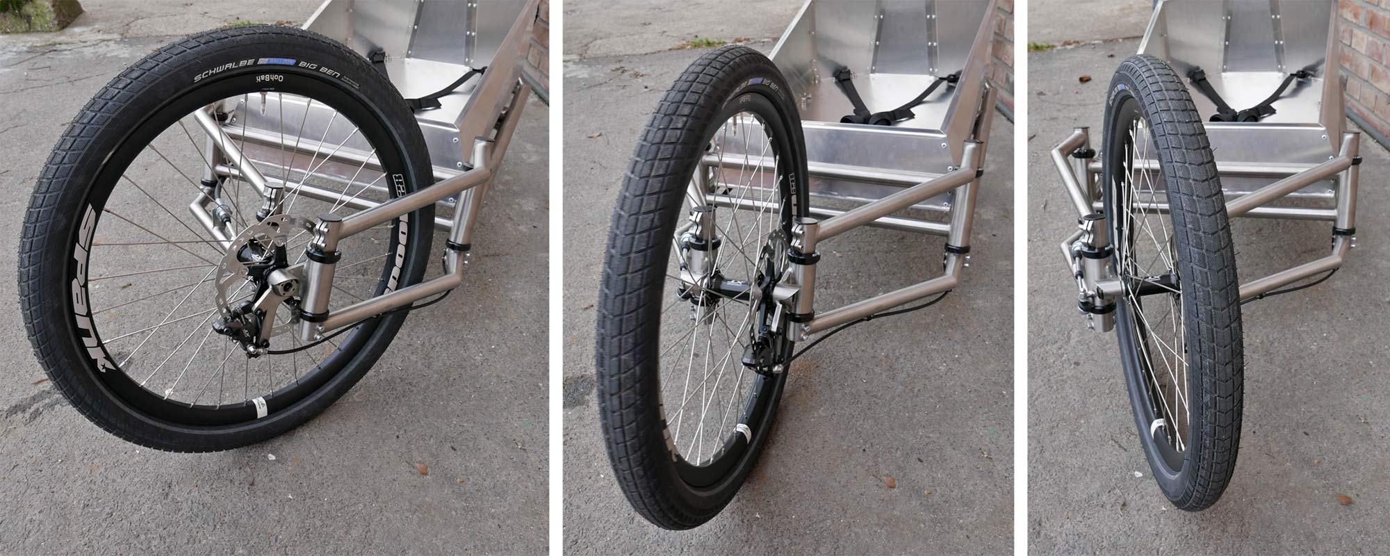 Catan titanium Cargobike corners like 