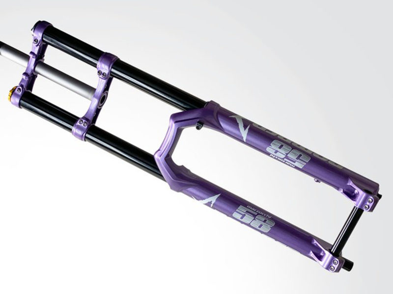 Red Bull Rampage on a Purple Marzocchi 