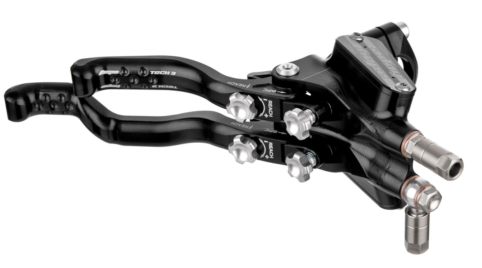 Hope Tech 3 Duo lever pulls 2 hydraulic brakes with 1 hand, Tech 3 X2