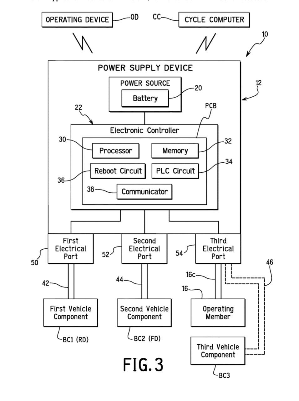 Wireless shifting diagram
