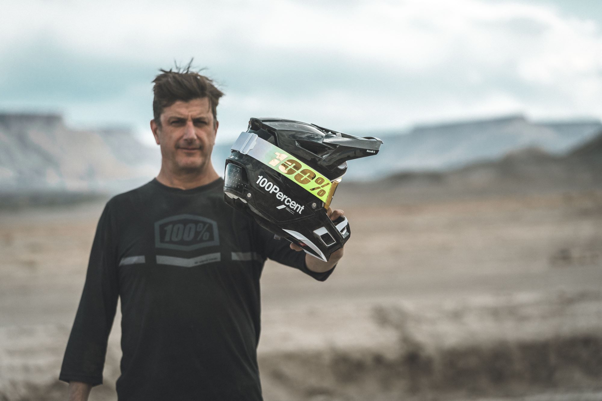 rider with new aircraft in black