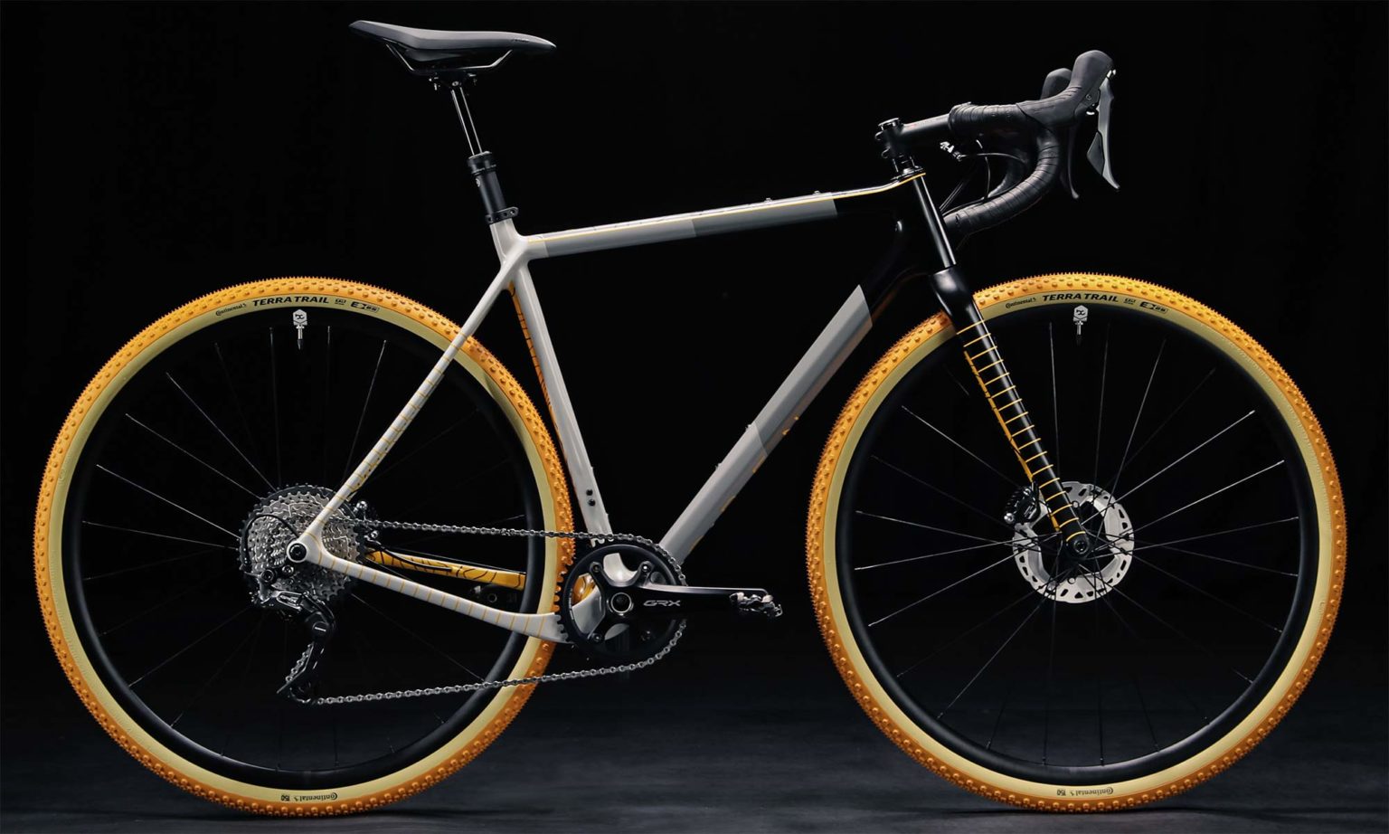 Continental yellow Terra Trail ltd tires on OPEN UP gravel bike Bikerumor