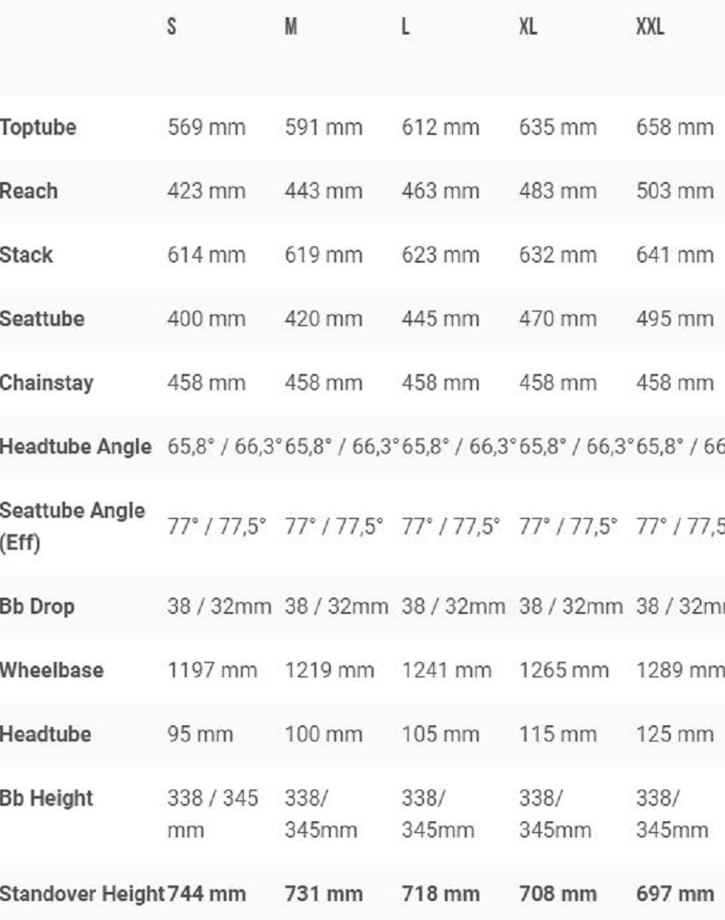 YTs Decoy 29 Core 4 eMTB geometry