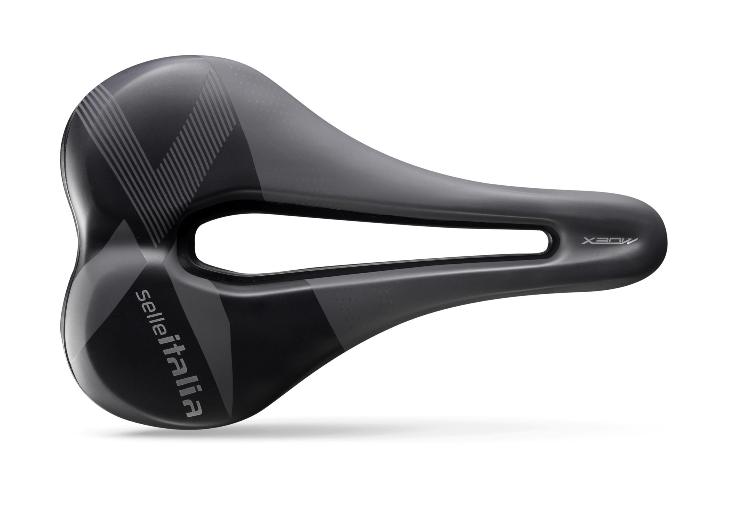 Selle Italia 的 X-Bow TI316 Superflow 鞍座細節照片,俯視圖。