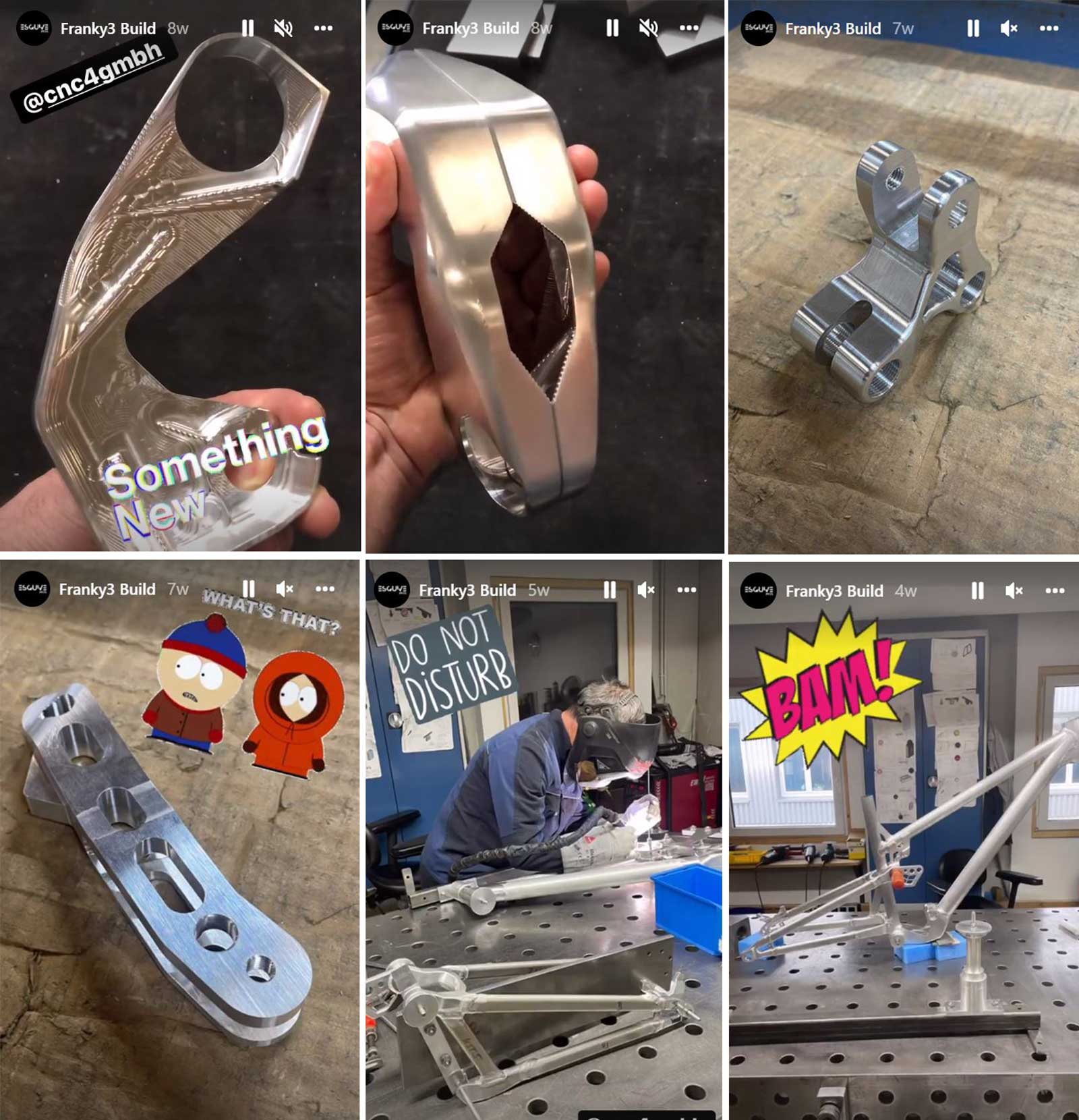 esquive franky 3 cnc machining welding fabrication process high pivot mtb bavaria