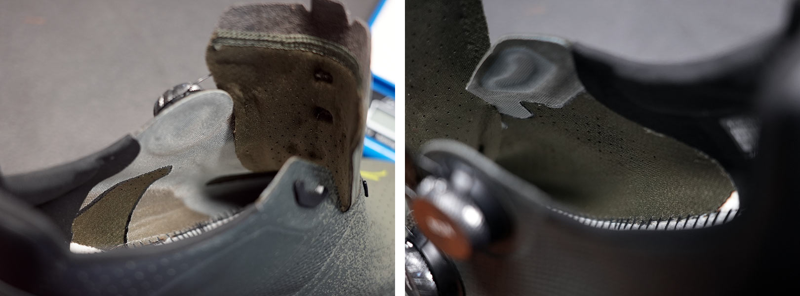 specialized s-works torch road cycling shoes review internal padding and structure view