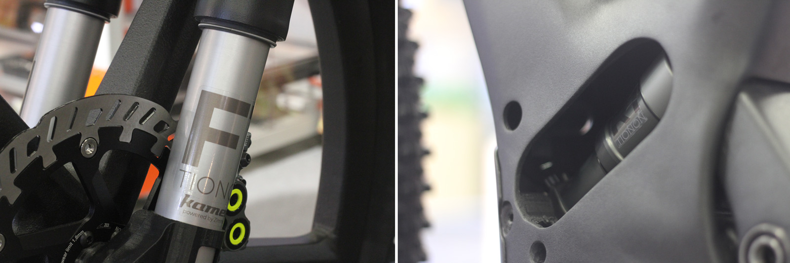 kamemo tionon suspension fork shock on 3d printed concept bike eurobike 2022