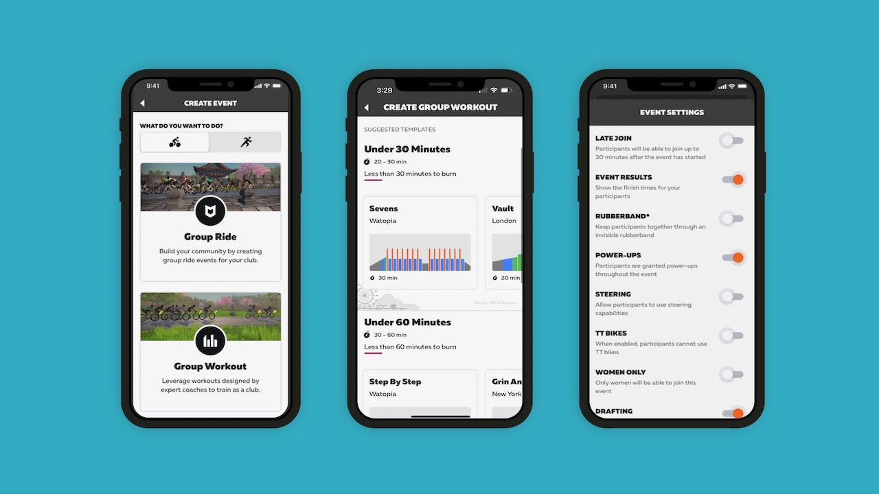 Zwift Clubs Event Settings