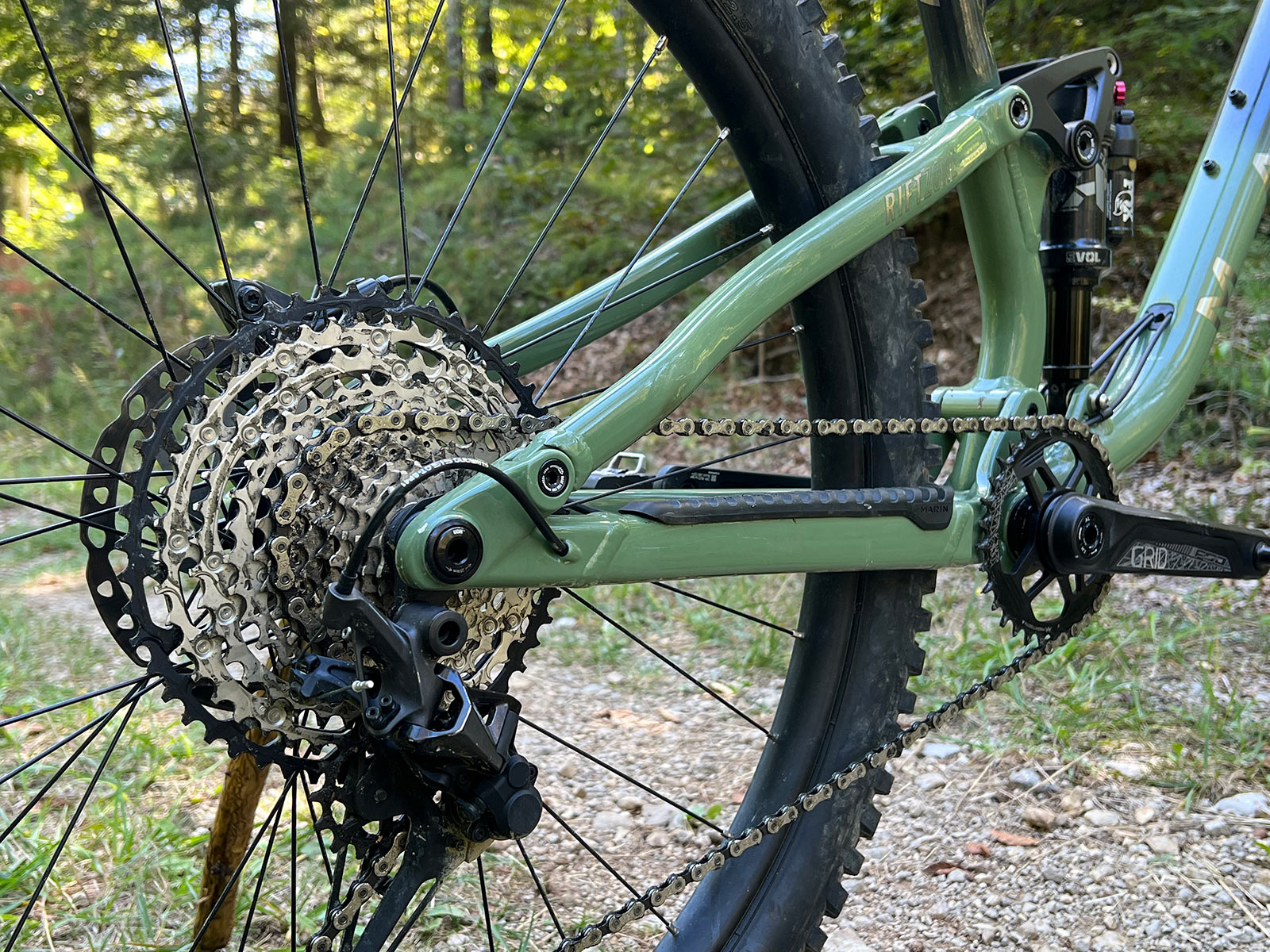 drivetrain details on 2023 marin rift zone alloy trail bike