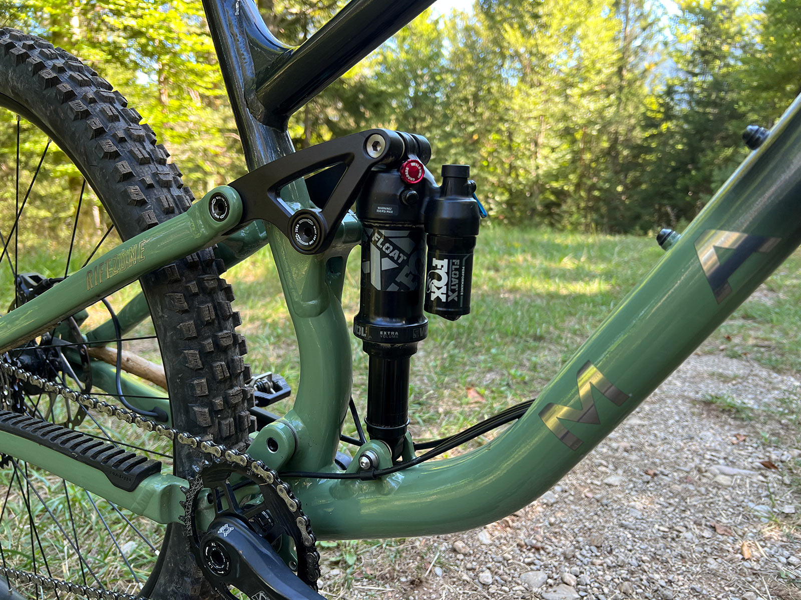 suspension details on 2023 marin rift zone alloy trail bike