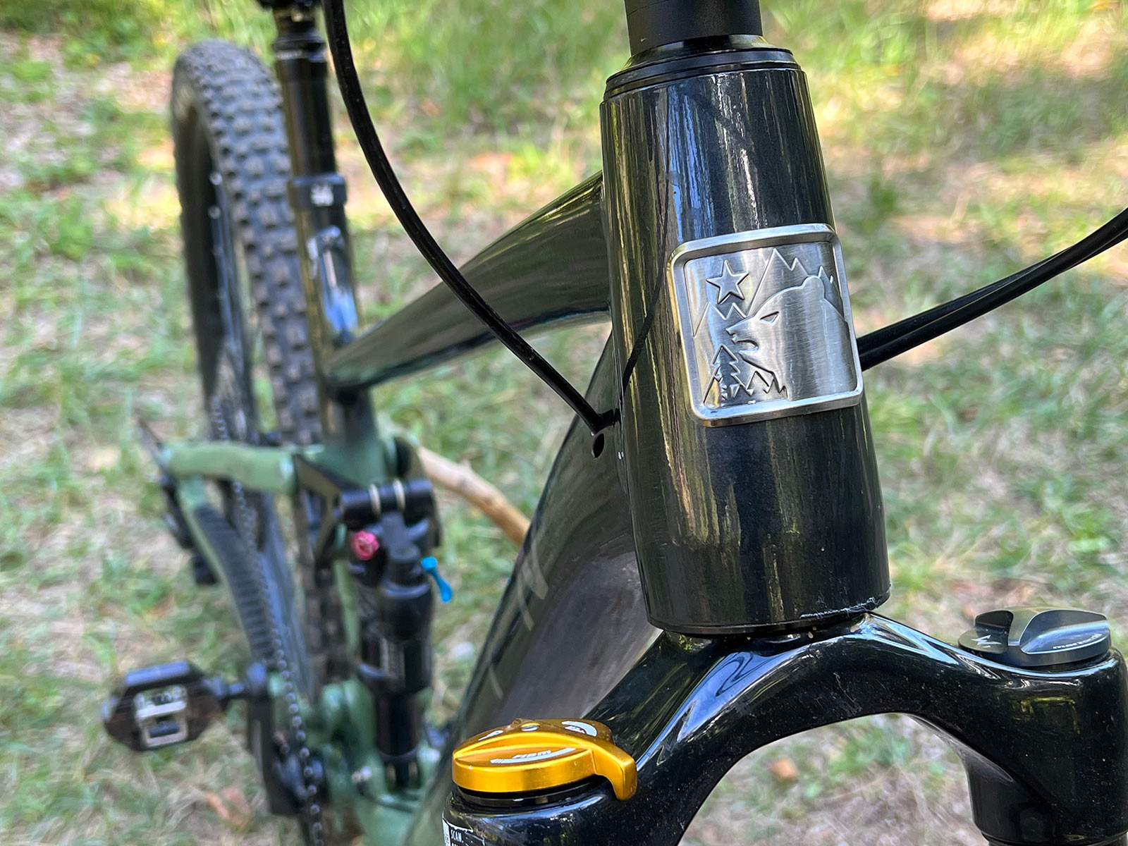headtube on 2023 marin rift zone alloy trail bike