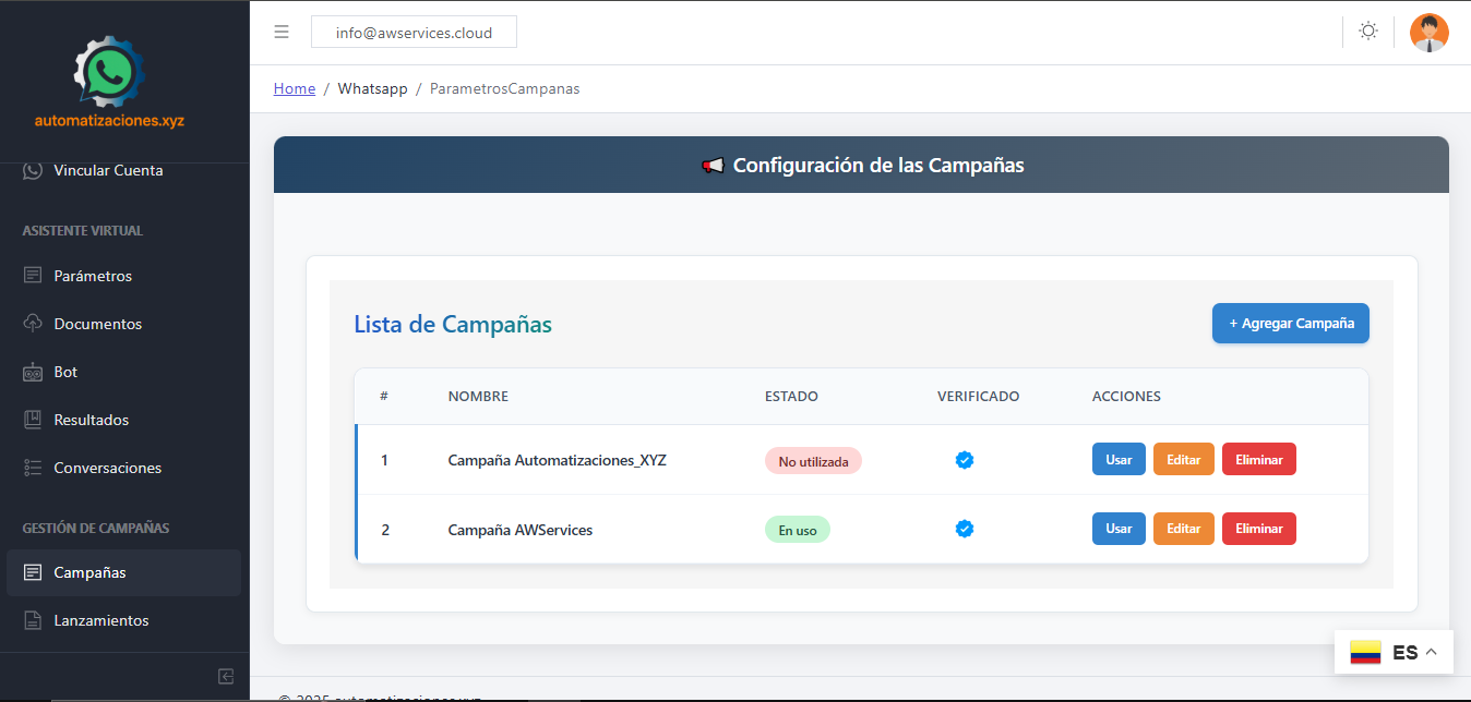 Administra tus campañas: crea, edita y elimina con facilidad
