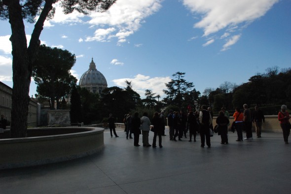 A view from the Vatican Museum Courtyard