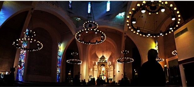 Armenians in New York City commemorate the 99th anniversary of the genocide at the St. Vartan Cathedral. The Land/Patty Guerra.